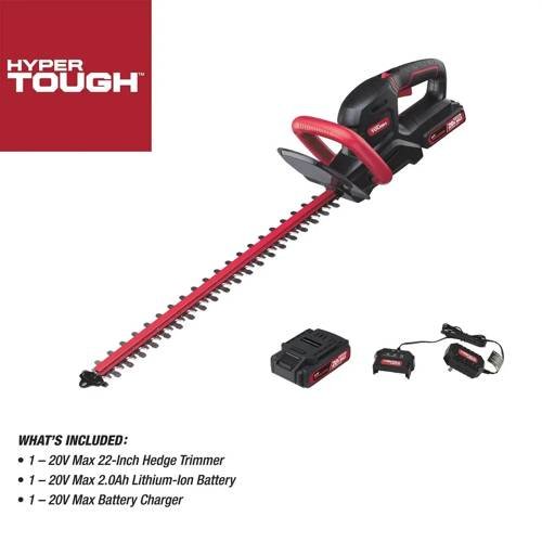 Hyper Tough 20V Max 22-in Cordless Battery Powered Hedge Trimmer HT21-401-003-07